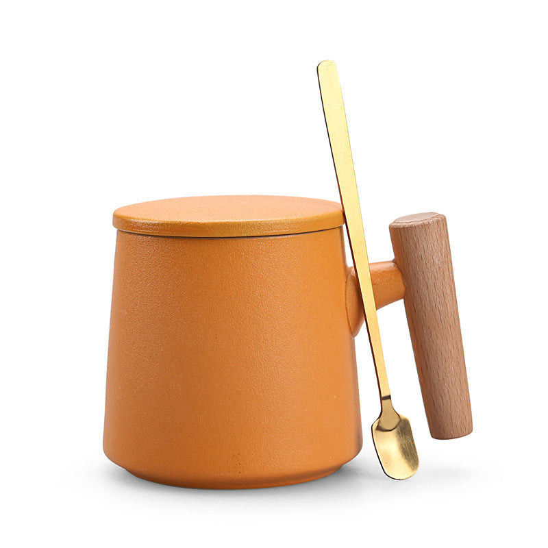 Ceramic Coffee Mug Set With Lid and Spoon - Various Sets