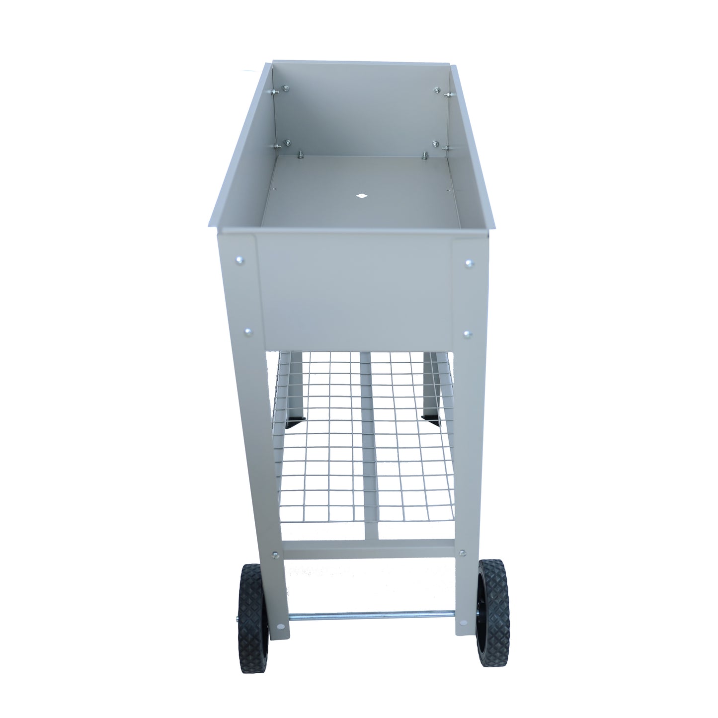 Versatile Metal Mobile Planter & Cold Drink Server- With legs and wheels