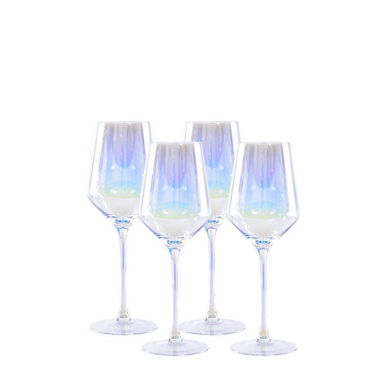 Elegant Hand Blown Clear Crystal U Shape Wine Decanter Set with 4 glasses - 1500ml
