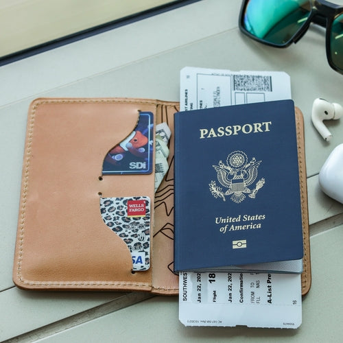 Handcrafted Leather Passport Wallet - Made in USA