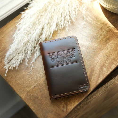 Handcrafted Leather Passport Wallet - Made in USA