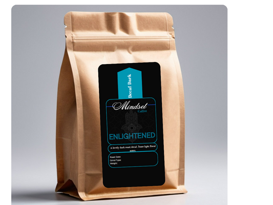 Mindset Coffee - ENLIGHTENED -  Dark Roast Decaf - 3/4lb(340g) or 5lb(2270g)