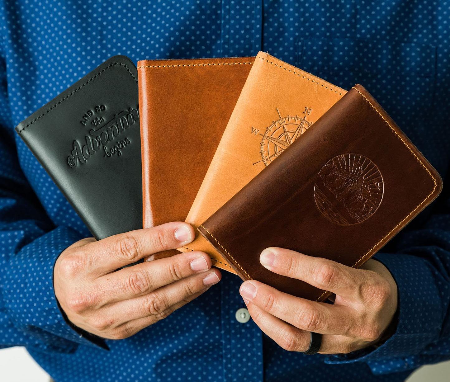 Handcrafted Leather Passport Wallet - Made in USA