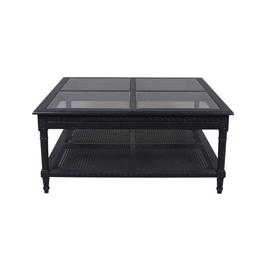 Hampton Style Polo Square Coffee Table - Black
