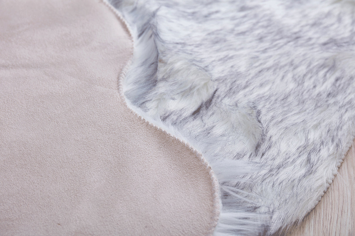 Luxury Faux Fur Decorative Rug 32" x 71" - Dark Grey
