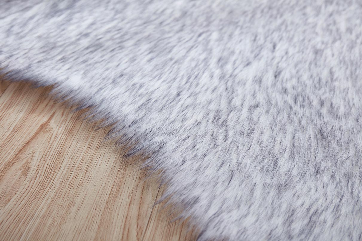 Luxury Faux Fur Decorative Rug 32" x 71" - Dark Grey