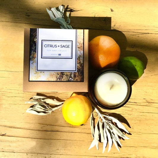 Citrus + Sage Soy Wax Candle - 8oz